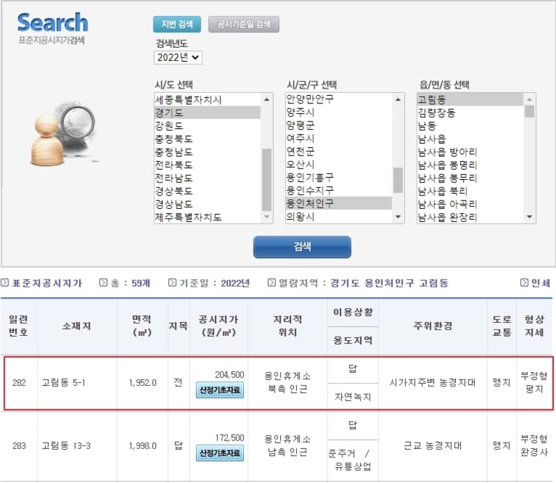 공시가격 조회가 가능한 부동산 공시가격 알리민 사이트