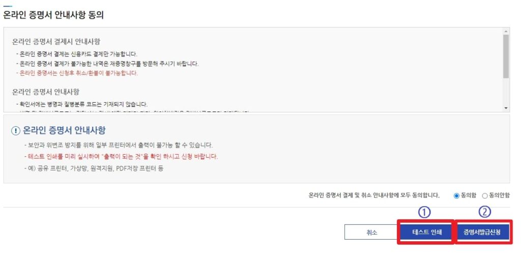 진료비 세부내역서 인터넷 발급 방법
